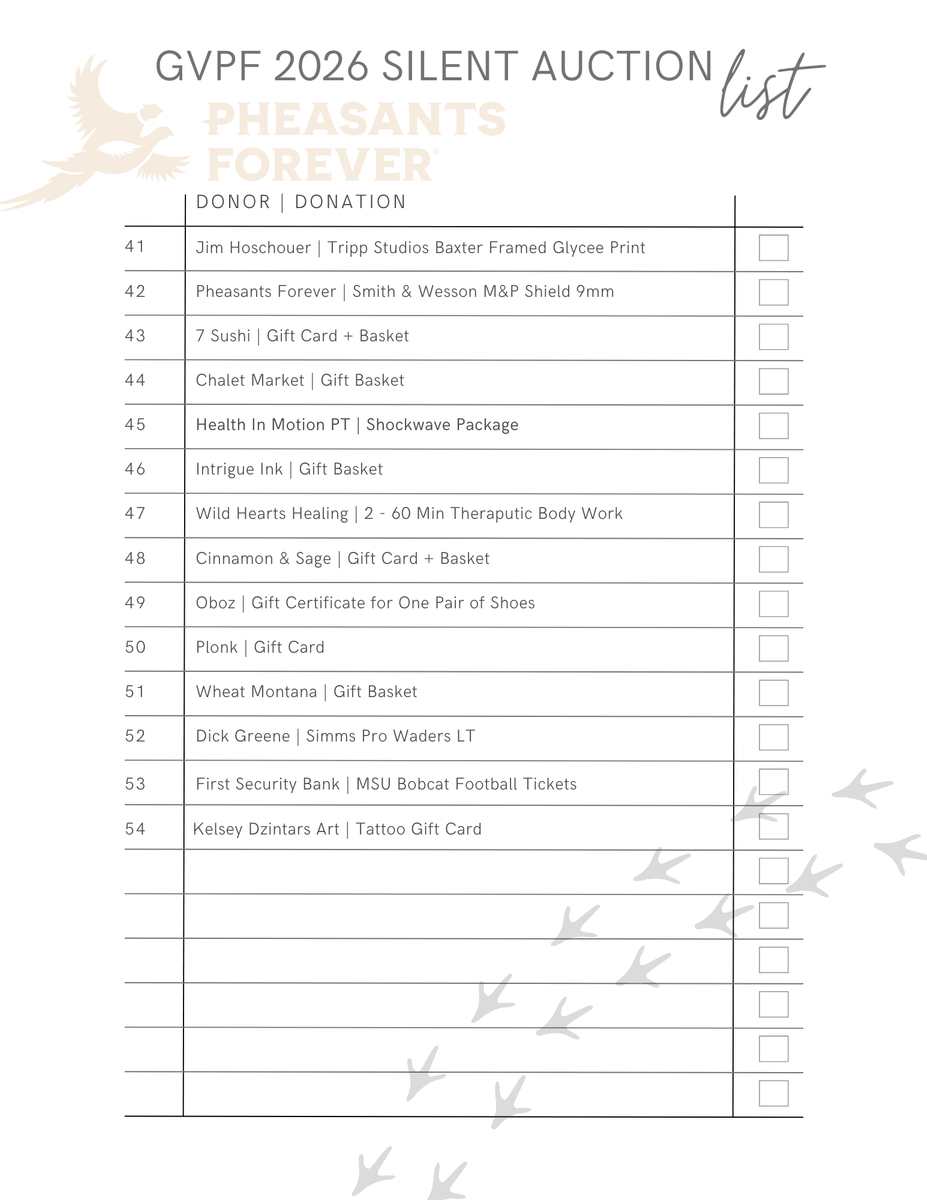 Silent Auction Continued